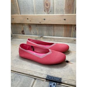 𝅺SEVEN7 Knit Footwear Katelyn Women’s Coral Flats US8 Slip On Comfort